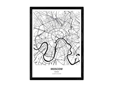 Poster NACNIC Mapa de Moscow Rusia (A3)