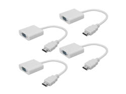 4 Cables Adaptadores Hdmi Macho A Vga Hembra, Convertidor De Video Hd 1080p Para Computadora Portátil