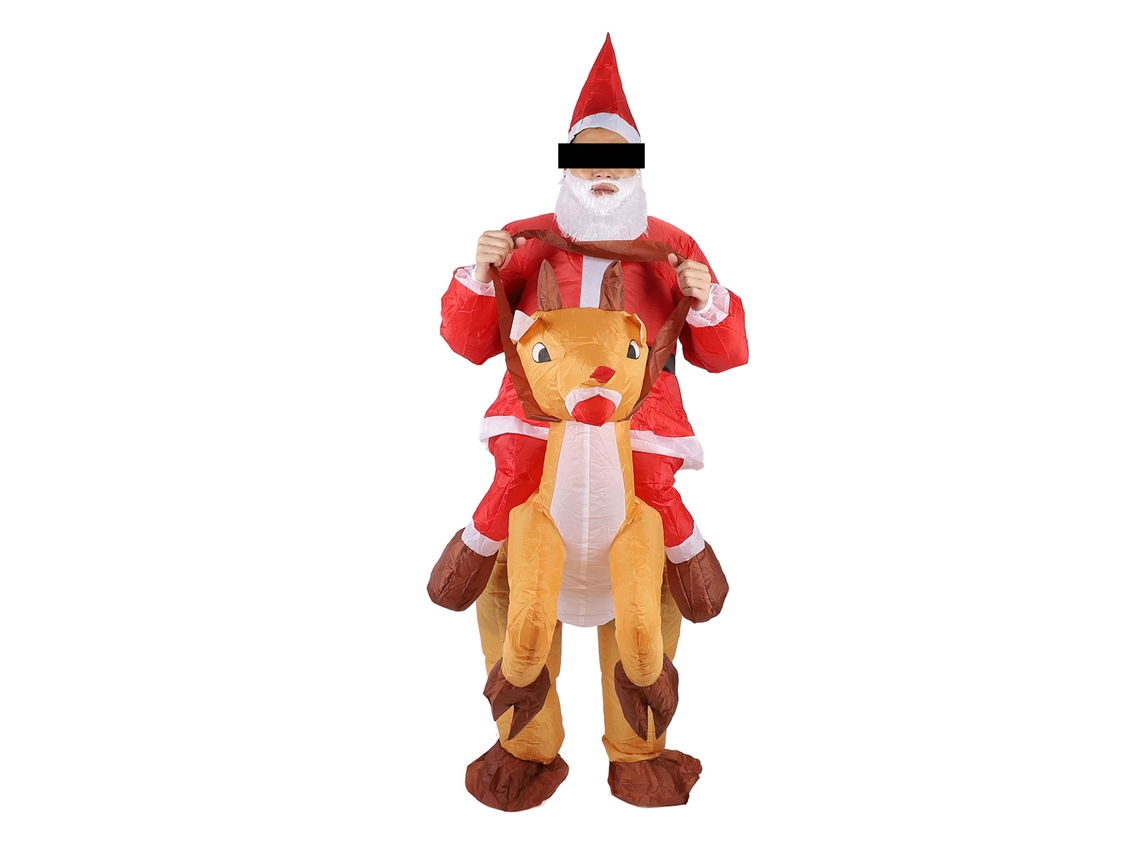 Disfraz de reno inflable para adultos para Navidad