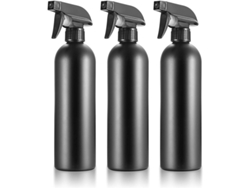 2026-botella De Pulverización Recargable De 500ml, Vaporizador Para Pelo Y Plantas, Negro - Pack De 3