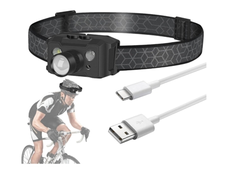 Linterna frontal - Linterna frontal brillante Linterna frontal LED brillante reutilizable para correr, pescar, andar en bicicleta, acampar, al aire...