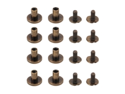 120pcs Tornillos Chicago 9.5x8mm Latón Sin Burrs Para Cuero Diy Herramienta De Remache Plano