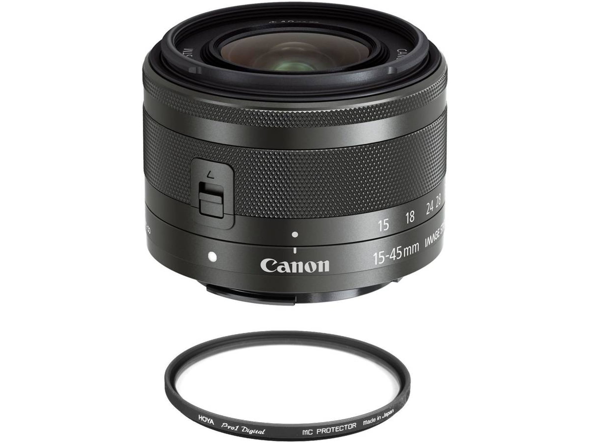 Objetivo CANON  EF-M 15-45mm F3.5-6.3 IS STM + Hoya 49mm PRO 1D Protector