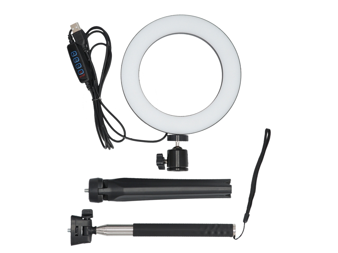 2026-luz Anillo Led Portátil Con Tripode, 3 Modos Ajustables, Luz De Relleno Para Selfie, Maquillaje, Video En Vivo, Usb