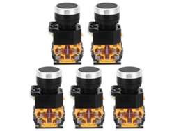 Unidades De Llave Con Botón Pulsador Autoblocante De 22 Mm Sin Luz, 37v-440v, Plástico Negro