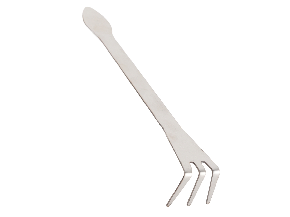 Rastrillo De Raíces De Acero Inoxidable Con 3 Dientes Y Mango Ergonómico Para Bonsáis
