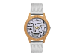 Reloj De Cuarzo Unisex Con Correa De Silicona Fashion Para Hombres Y Mujeres (plateado)