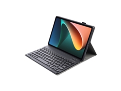 Funda De Cuero Con Teclado Bluetooth Desmontable Ultradelgada Para Xiaomi Pad 6S Pro 12.4 Pulgadas -Negro ZRUXE