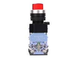 2026dz-10 Piezas Interruptor selector giratorio autoblocante de 3 posiciones 22 mm con indicador rojo Bem38-20xd/31