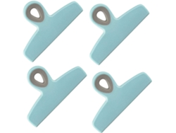 Juego de 4 pinzas resistentes para bolsas de 5 pulgadas, con cierre hermético para almacenar alimentos, ideales para bolsas de pan y refrigerios.