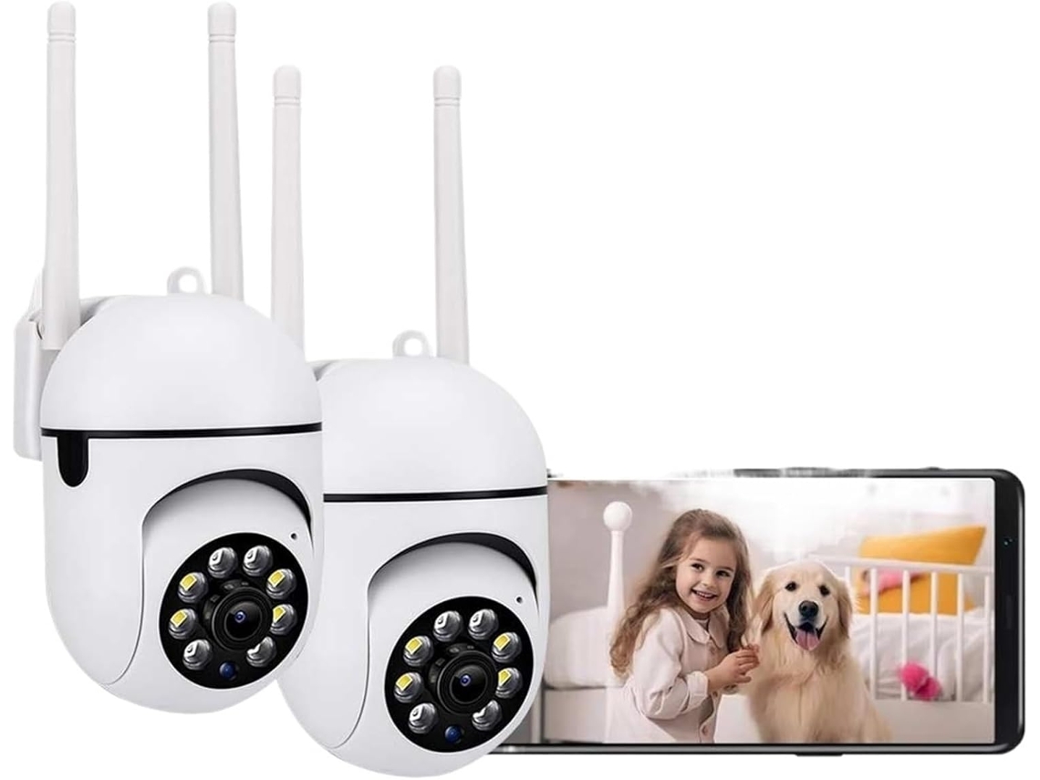 Cámara De Vigilancia Ptz Inalámbrica De 5mp (1/2/3/4 Unidades) Con Wi-fi Ip Y Seguimiento.