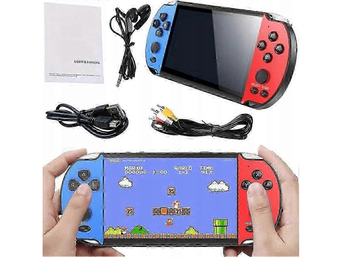 Consola de juegos portátil GOKOCO X7 2025 con 1000 minijuegos retro.