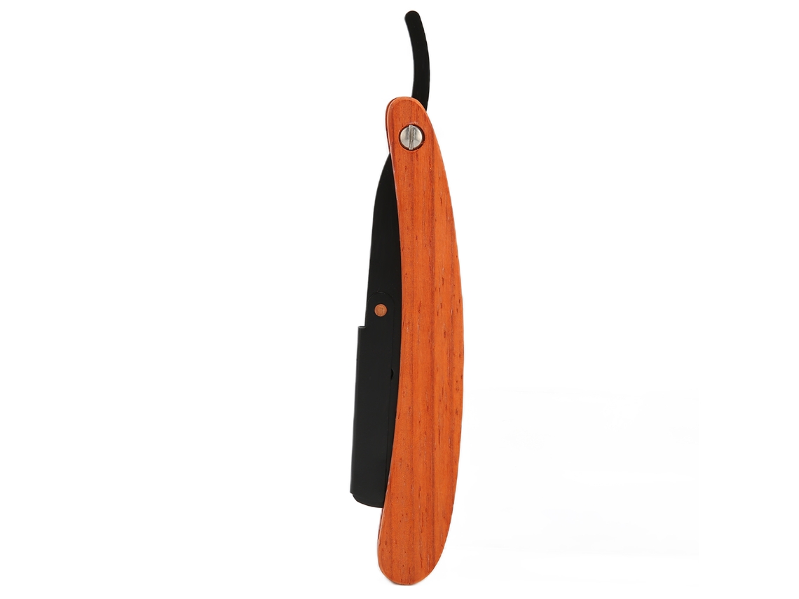 Navaja De Barbear Recta Con Hoja Reemplazable Y Mango De Madera Para Afeitar Barba Vintage