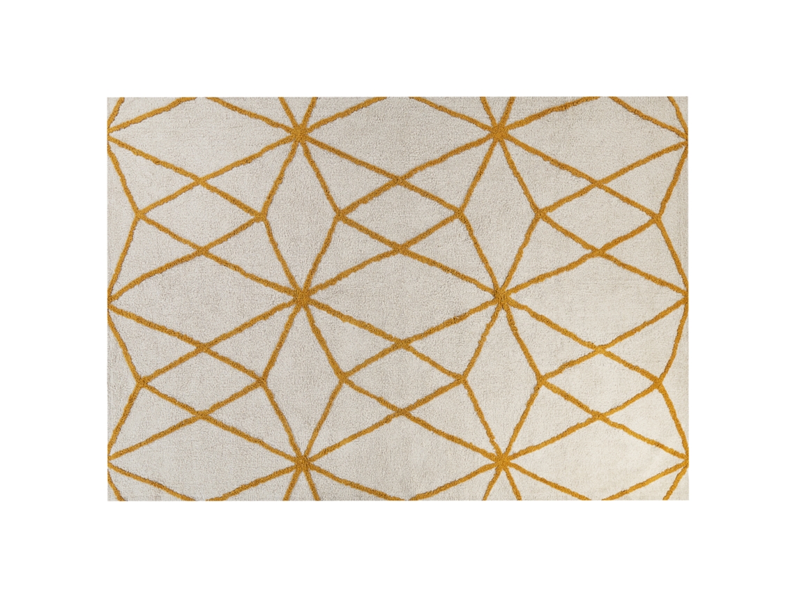 Alfombra BELIANI Marand de Algodón Blanco 160x230