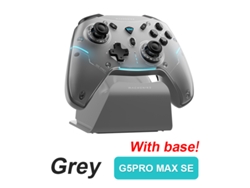 Mando G5 Pro Max SE, modo triple, inalámbrico, joystick con gatillo Hall para Switch/PC/Steam, FPS, gris. Aeuzwr