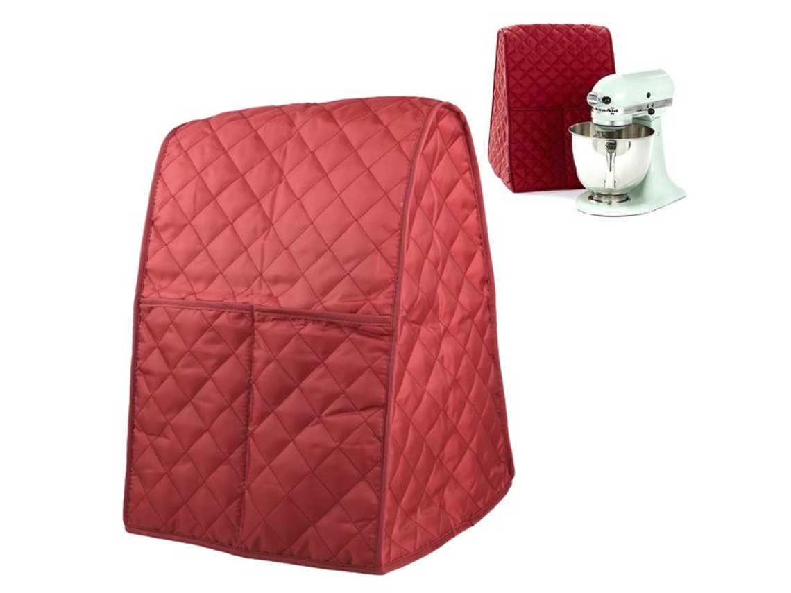 Funda protectora para batidora de pie con bolsillo y bolsa organizadora para KitchenAid, Sunbeam y Cuisinart (negro, café y rojo)