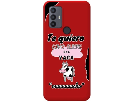 Carcasa para TCL 30 SE TUMUNDOSMARTPHONE Silicona Líquida Dibujos Rojo