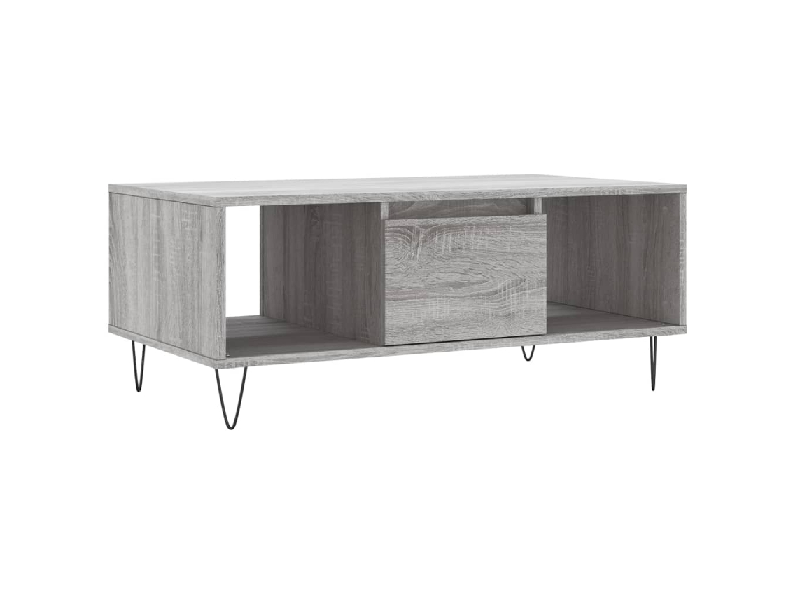 Maison Exclusive - Mesa De Centro Madera Contrachapada Gris Sonoma 90x50x36,5 Cm