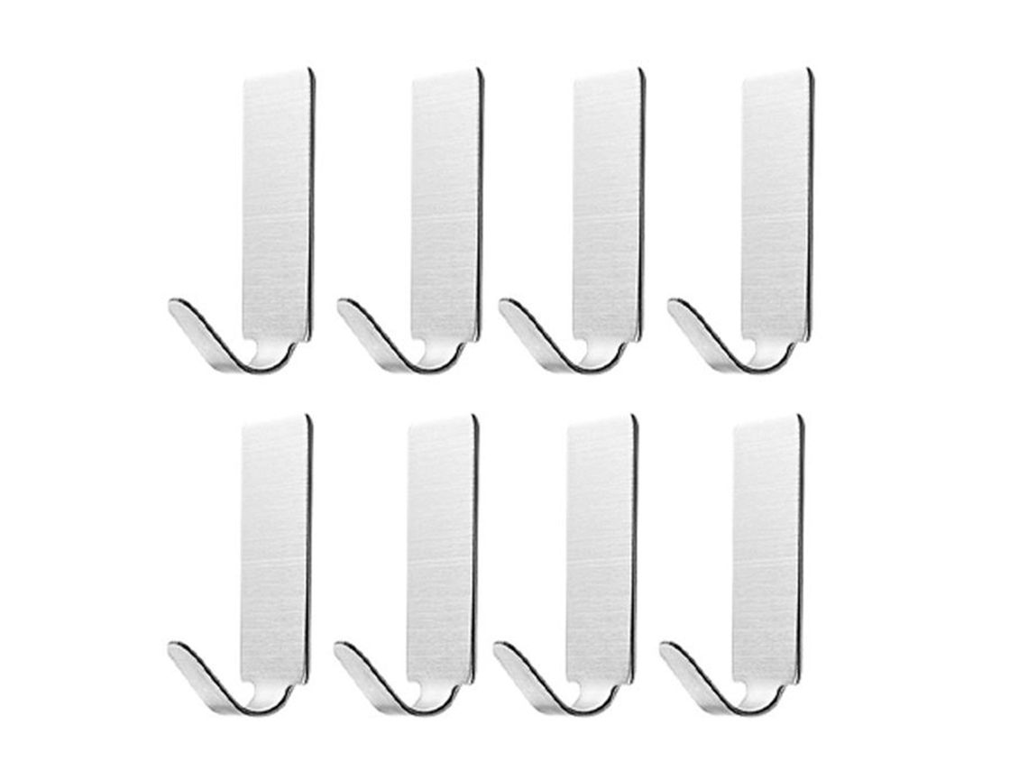 Ganchos De Pared De Acero Inoxidable 304, Adhesivo Fuerte, Para Baño, Cocina, Dormitorio, 4,4 X 2,5 X 1,1 Cm