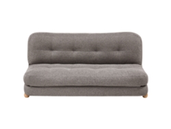 Sofá-cama Beliani Esbjerg De Linho Sintético Cinzento 133x78x61
