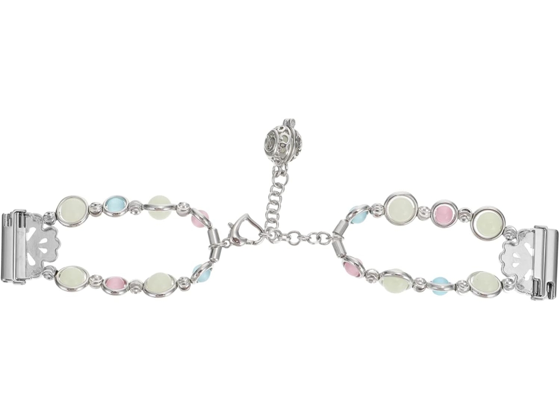 Pulsera luminosa de metal rosa, accesorio elegante y duradero para mujer y un regalo especial. Gokoco