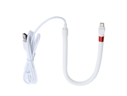 Suporte Para Celular Cabo De Carregamento Rápido Flexível Micro Usb Dados Cord Branco