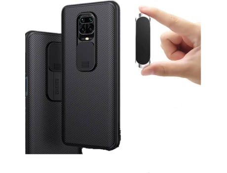 Carcasa y Soporte Xiaomi Redmi Note 9 PRO Camshield Nillkin Negro