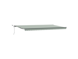 Toldo retráctil automático Vidaxl con LED verde y blanco, poliéster verde (600 x 300 cm)