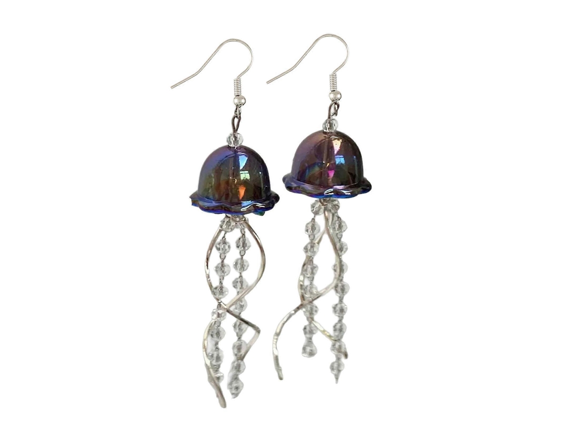 Pendientes de medusa modernos y elegantes, hechos a mano, un accesorio versátil para el día y la noche. Rosewell