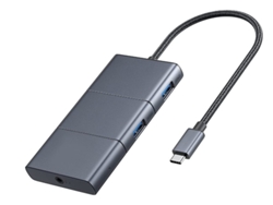 Adaptador USB C Hub Powerexpand 6 en 1 con HDMI 4k60hz 100W Power Delivery USB C 10 Gbps y 2 puertos USB A gris Yizhood