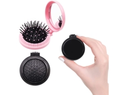 Cepillo Para El Cabello De Bebé Niña, Hombre Y Mujer Para Cabello Húmedo O Seco, Desenredante Profesional Con Espejo Plegable, Mini De Viaje, 2 Unidades