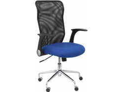 Silla de Escritorio Operativa Ergonómica PIQUERAS Y CRESPO Minaya Azul Marino y Negro (Malla y Tejido)