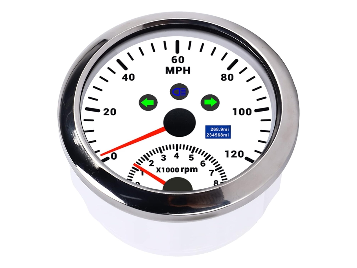 Velocímetro Gps De Alta Precisión De 85 Mm, Tacómetro, 8000 Rpm