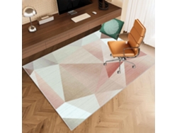 Tapete Cadeira Escritório Gamer Protetor Piso Antiderrapante 80 X 120 Cm Parquet Laminado Azulejo Azul -