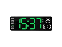 Reloj Digital con Gran Pantalla, Mostrando Hora, Fecha y Temperatura. Kofihety