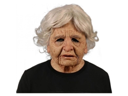 Máscara Facial De Látex Realista Con Arrugas, Que Simula A Una Anciana, Ideal Para Halloween Y Fiestas De Disfraces.