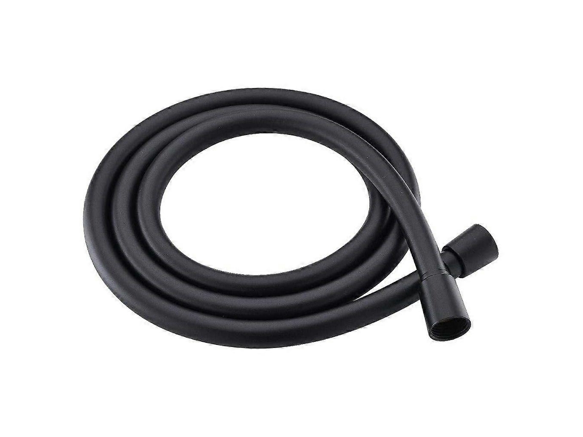 Manguera de ducha de PVC negro de 2 m, antienredos, a prueba de explosiones, de alta presión.