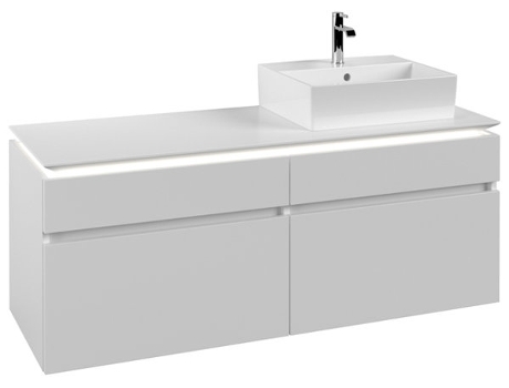 Villeroy &amp Boch Legato Vanity unit B616 1400x550x500mm lavabo a la derecha iluminación LED