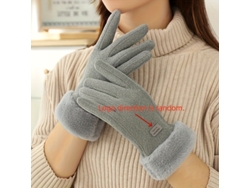 Guantes De Invierno Para Mujer Compatibles Con Pantallas Táctiles (1 Par): Fabricados En Poliéster Suave, Aptos Para Las Cuatro Estaciones.