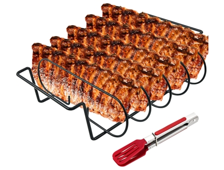 Parrilla para Costillas Barbacoa WT-33 con Cepillo Metálico Antiadherente