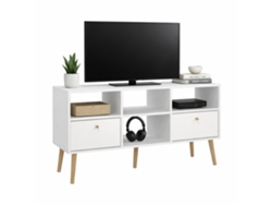Mueble Tv Salón Guadiana Con 2 Cajones Blanco 118x40x61 Cm