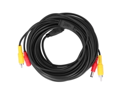 Cable Cctv Portátil 2 En 1 Cable De Video Y Alimentación Rca+dc Para Cámara De Vigilancia Reproductor Dvd 20m 65.6ft