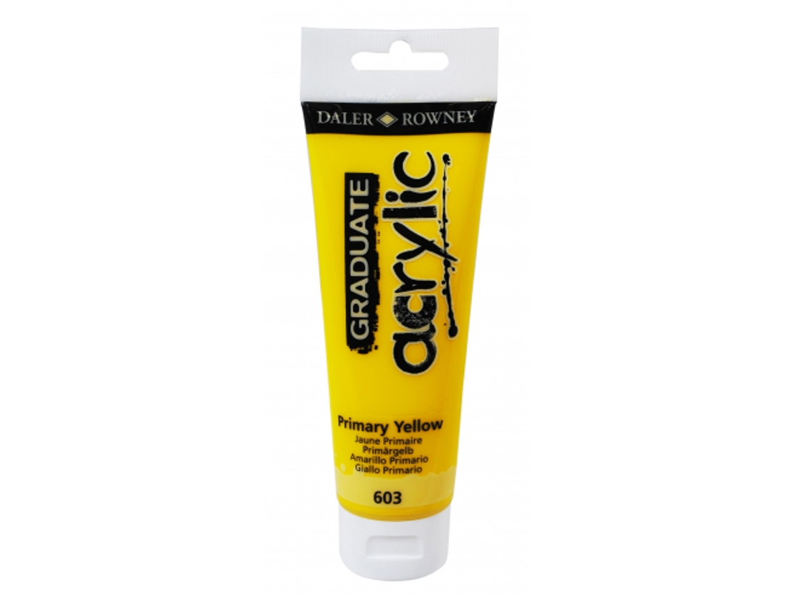 Pintura Acrilica Graduate Daler Rowny 120 Ml (603 Primary Yellow / Amarillo Primario)