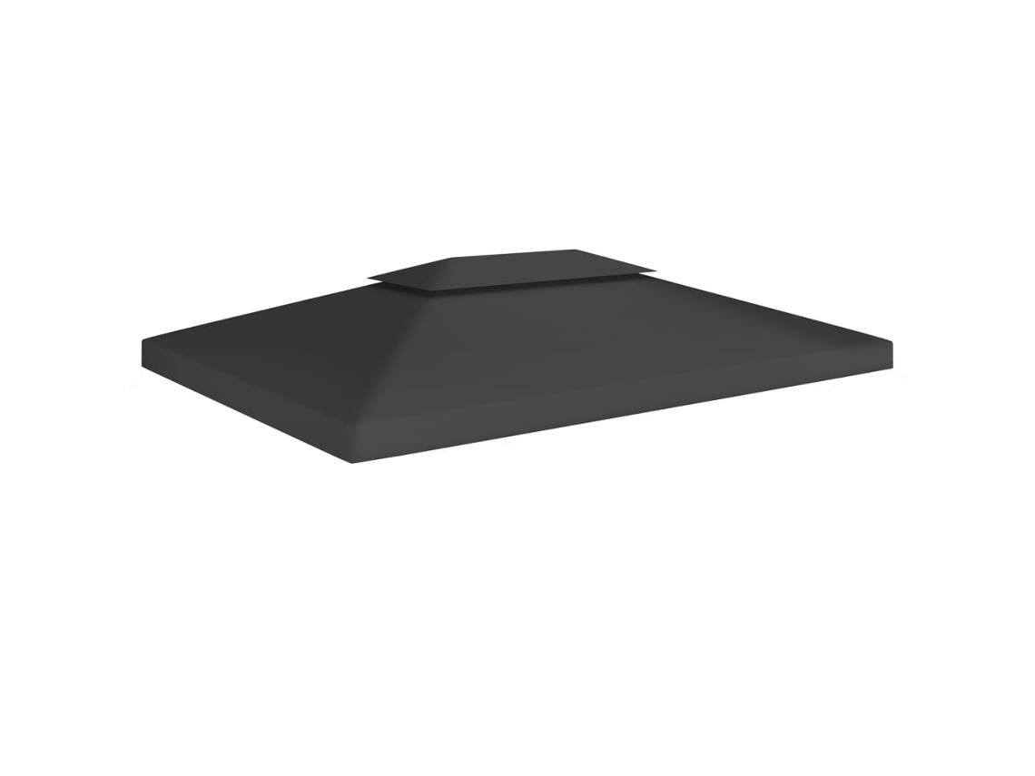 Cubierta para cenador de 2 capas, 310 g/m², 4 x 3 m, color negro, Dkd Home Decor