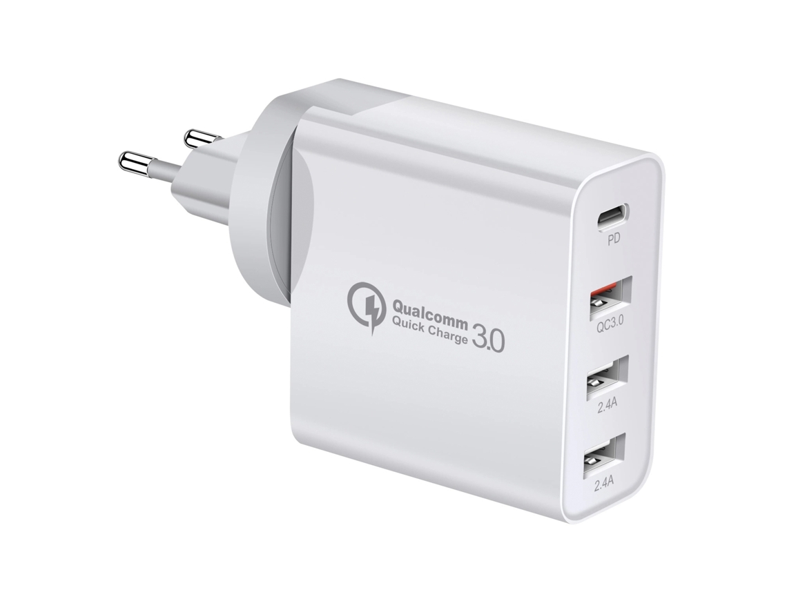 Cargador Usb Pd48w. Salidas Pd30w+qc3.0 18w+2.4a. Enchufe: Us/eu