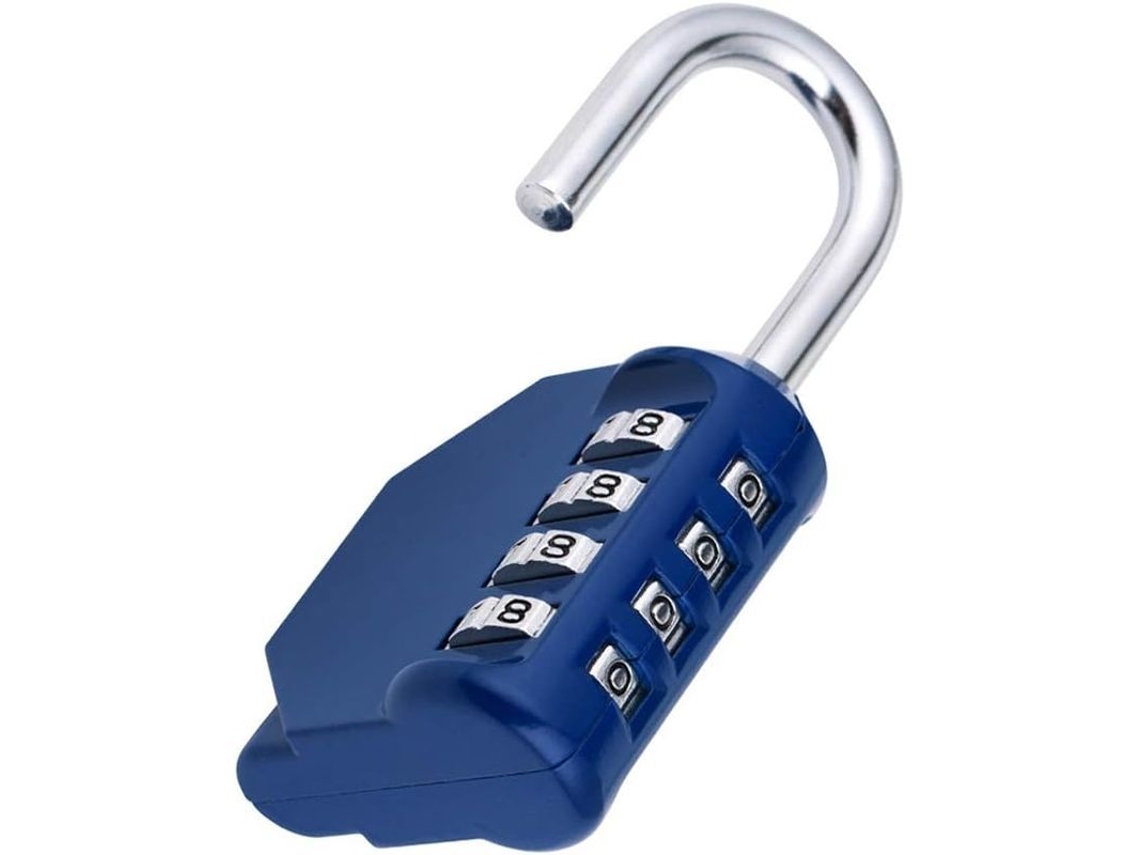 Candado De Combinación De 4 Dígitos Resistente Para Gimnasio Escuela Puertas Cercas Y Almacenamiento Azul
