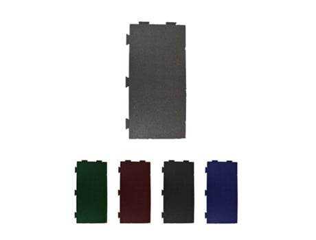 Loseta de Caucho Encastrable para Chão de Gimnasio - Tapete Fitness Gris 1000 x 500 x 20 mm