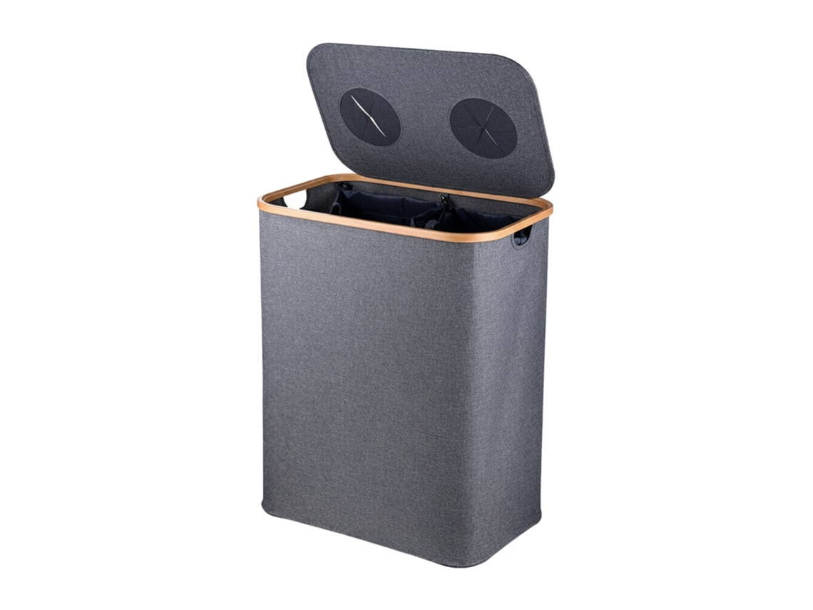 Contenedor Para Botellas De Reciclaje Relaxdays, 140 L, Hasta 60 Botellas, 2 Bolsas, Gris