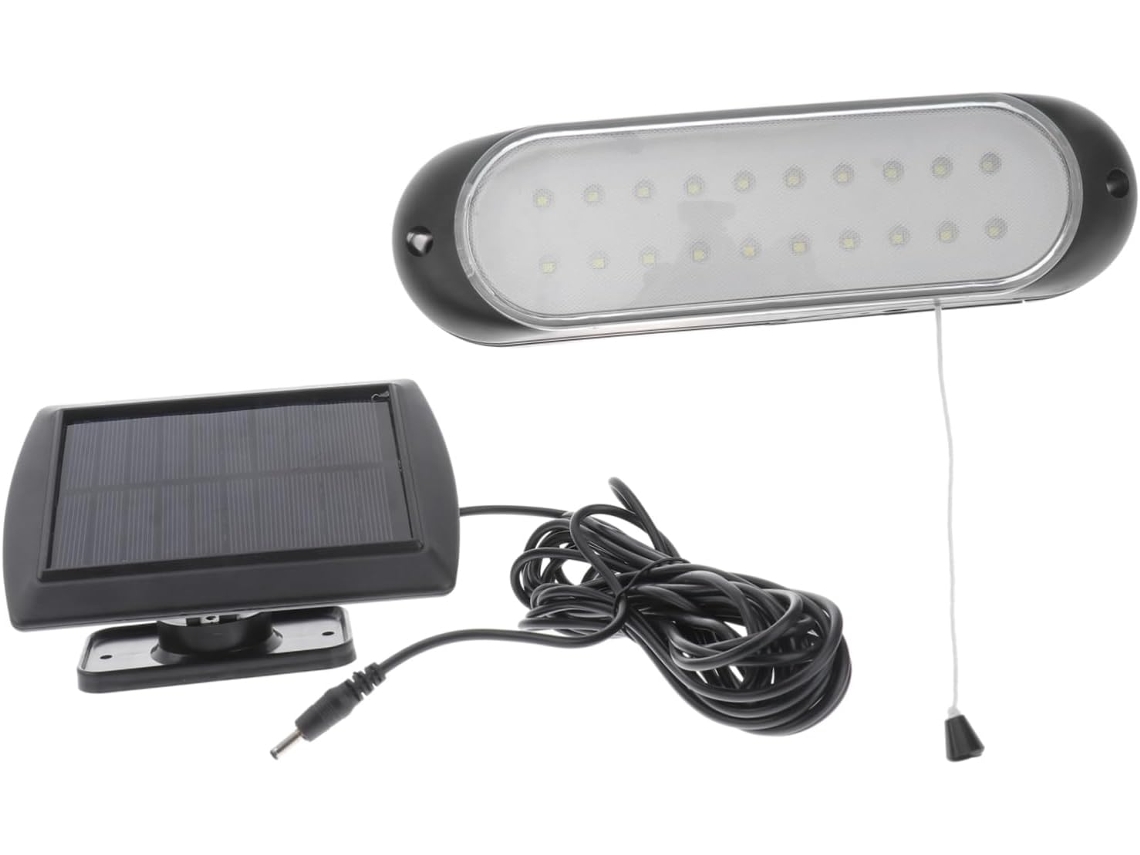 Lámpara Solar Para Interiores Y Exteriores Con Práctico Control Mediante Cadena Para Balcón, Terraza Y Cocina.