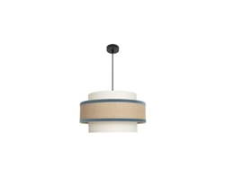 Lámpara colgante Cornalina, Ø50cm, Altura regulable, 1xe27, Beige y Azul Fabrilamp (bombilla no incluida)